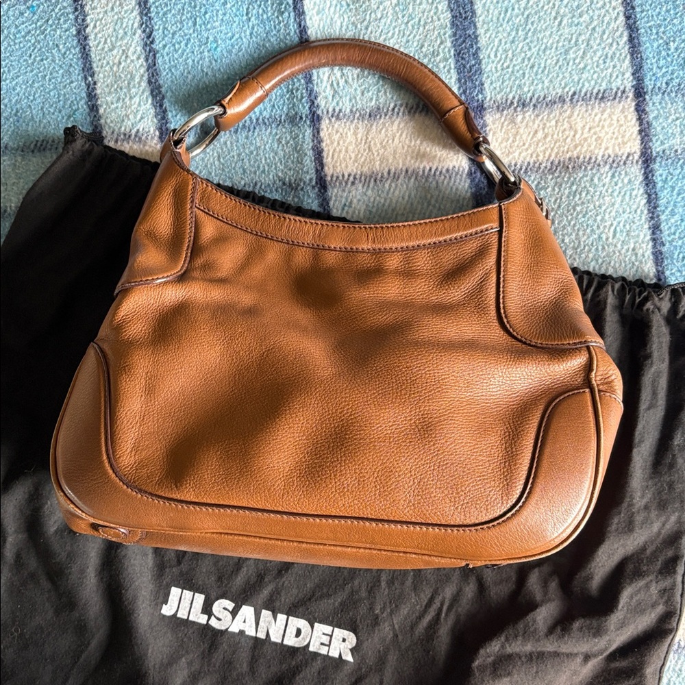 Jil Sander caramel leather bag